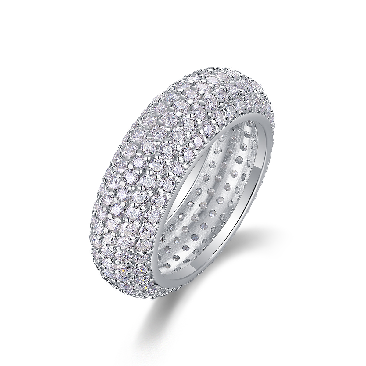 The Ring - Set With Top-quality Moissanite Silver And Platinum-plated Diamond Wedding Ring