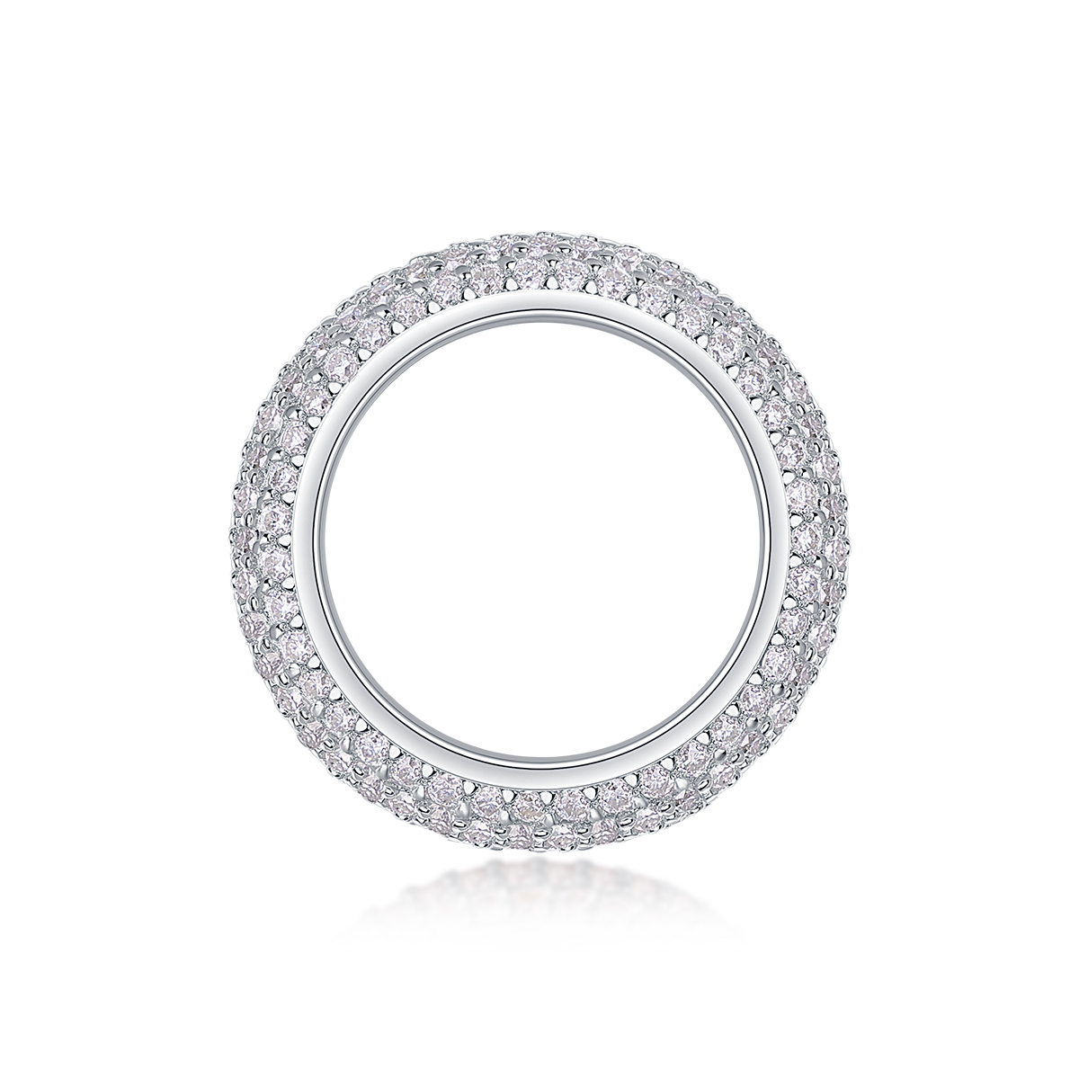 The Ring - Set With Top-quality Moissanite Silver And Platinum-plated Diamond Wedding Ring
