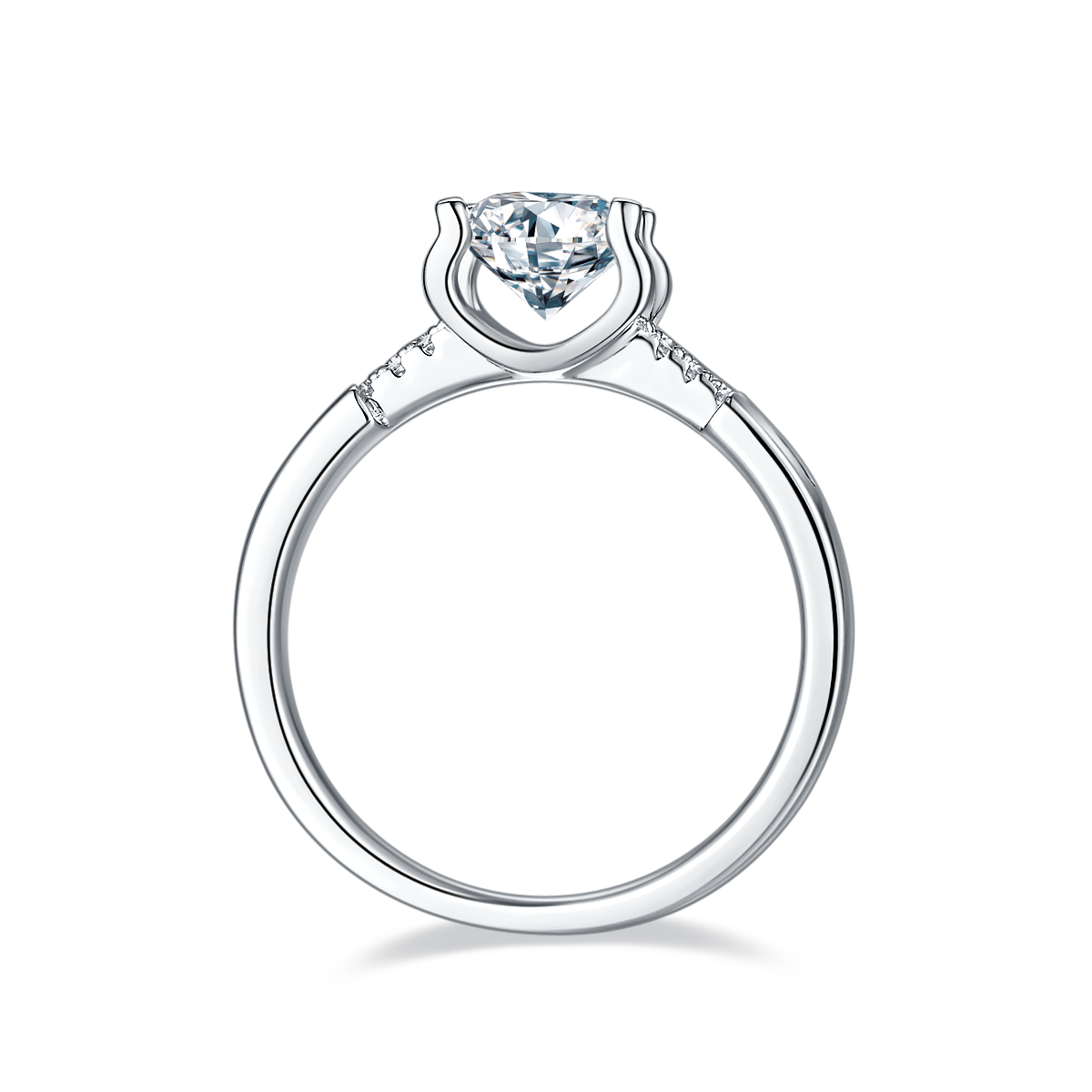 The Shield Of Light - A Wedding Ring Set With 1-carat Top-quality Moissanite Silver And