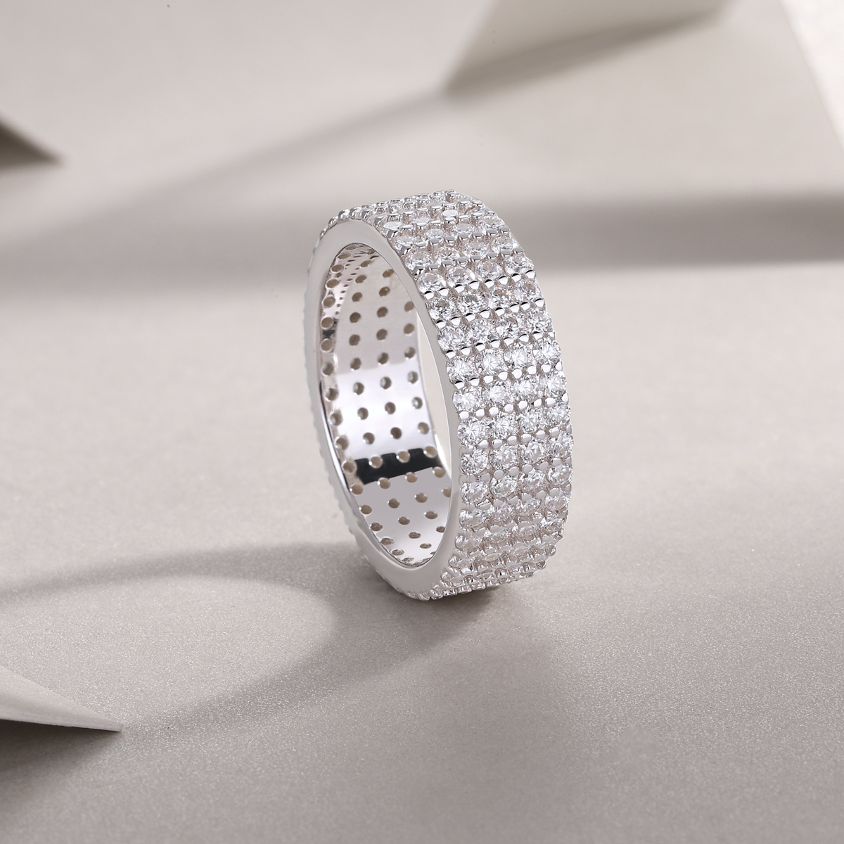 The Starry Night Sky - A Wedding Ring Set With Top-quality Moissanite Silver And