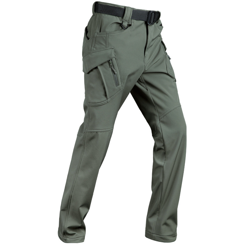 Thickened Camouflage Fleece Training Pants Warm Hiking Pants