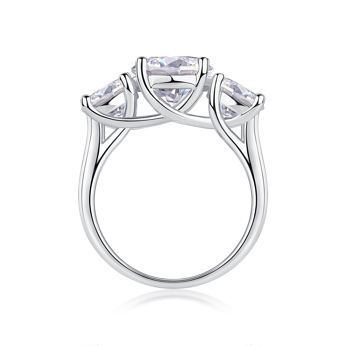 Three Lives Of Fortune - A Wedding Ring Set With Top-quality 3-carat Moissanite Silver And
