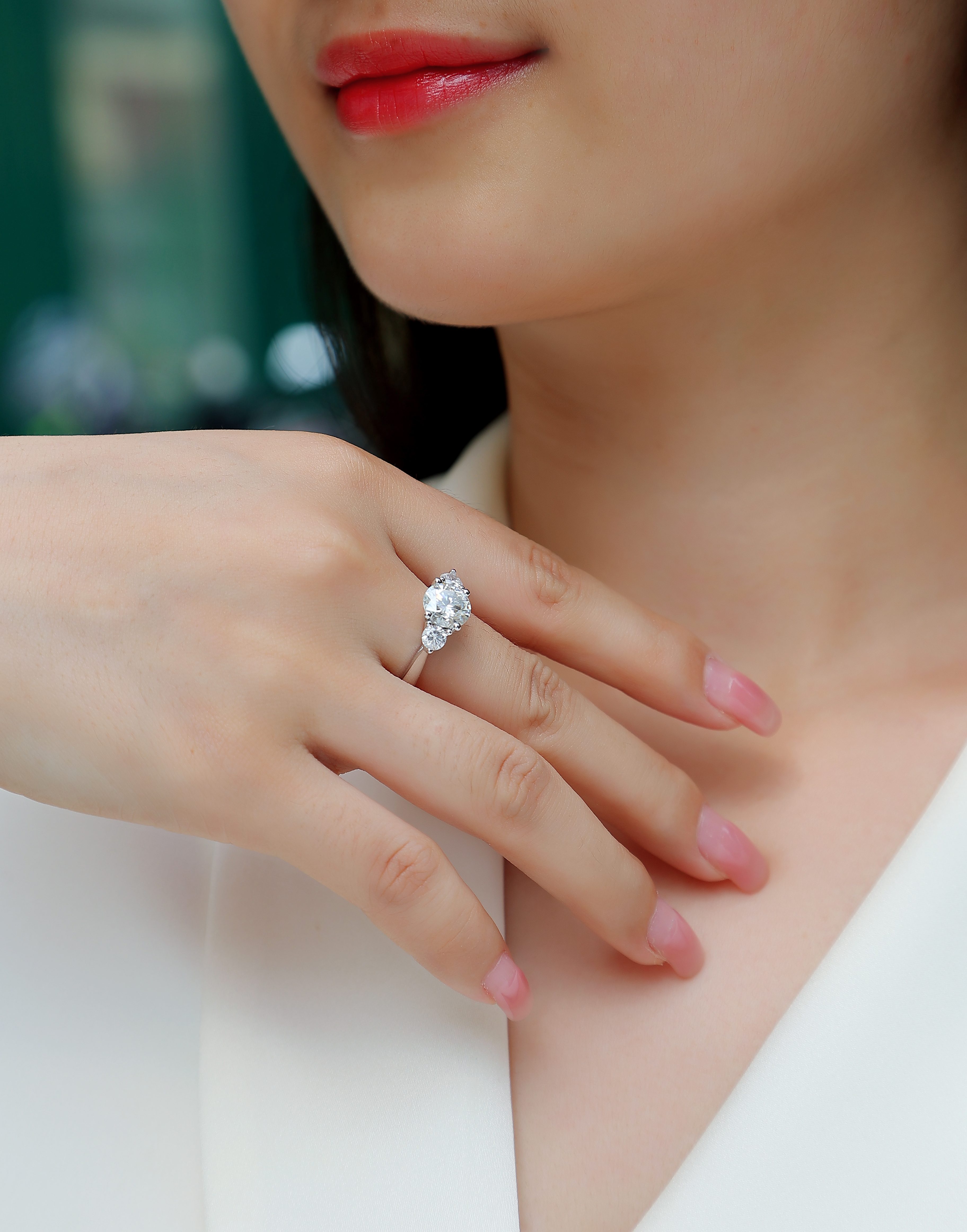 Three Reincarnations - A Wedding Ring Set With 2-carat Top-quality Moissanite Silver And
