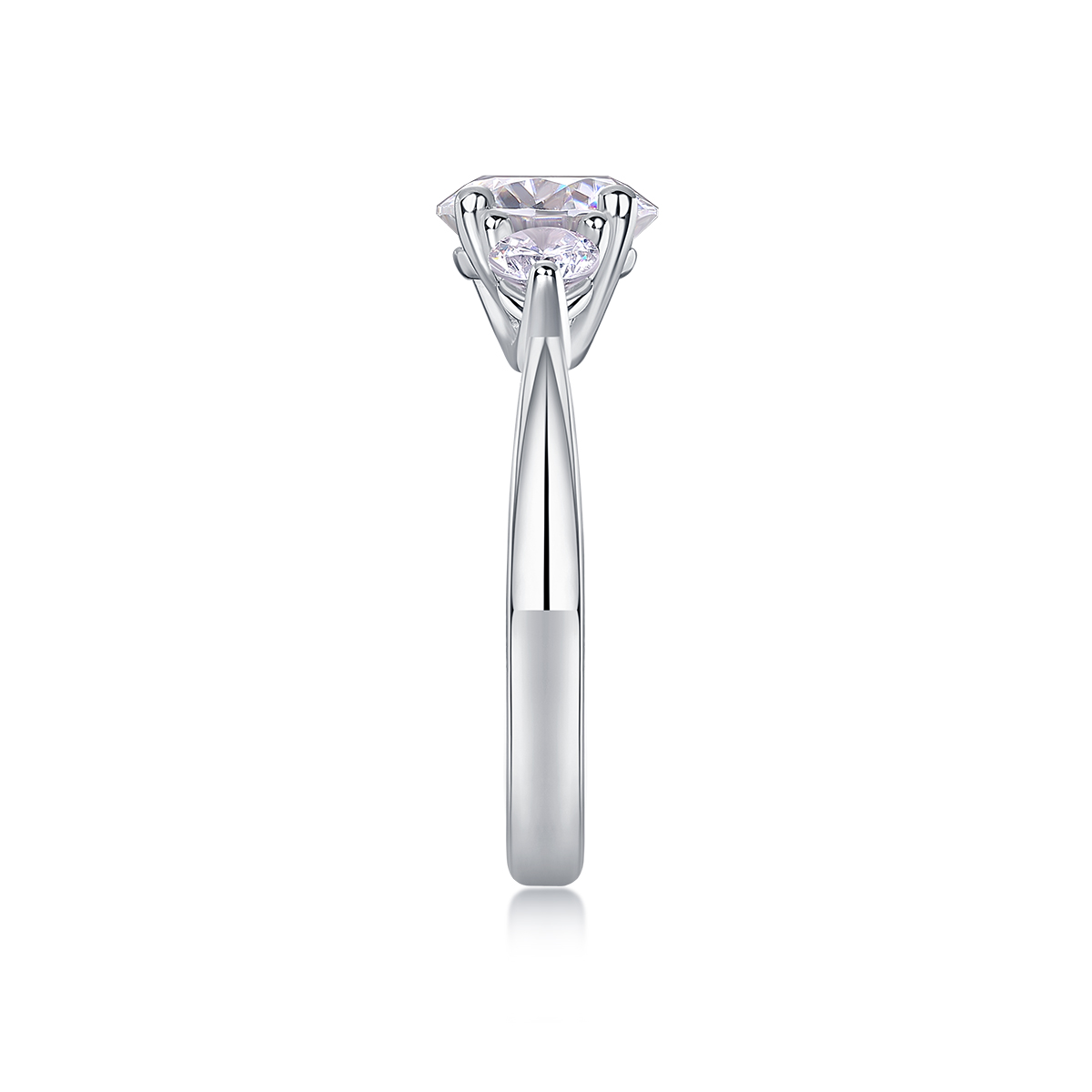 Three Reincarnations - A Wedding Ring Set With 2-carat Top-quality Moissanite Silver And