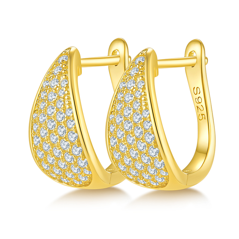 Top-quality Moissanite Luxury And Fashionable Light Luxury Jewelry Silver Stud Earrings