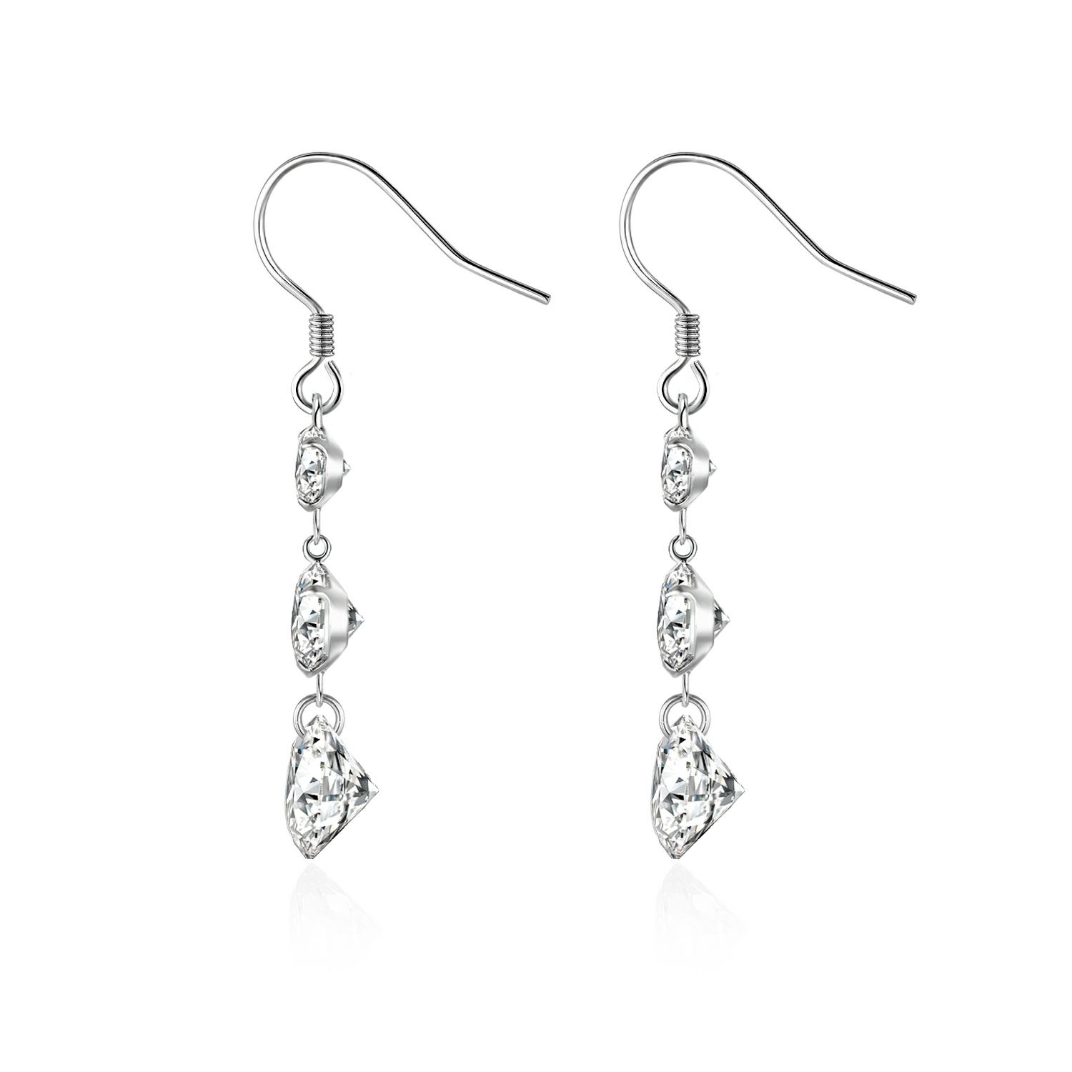 Top-quality Moissanite Luxury And Fashionable Light Luxury Jewelry Silver Stud Earrings