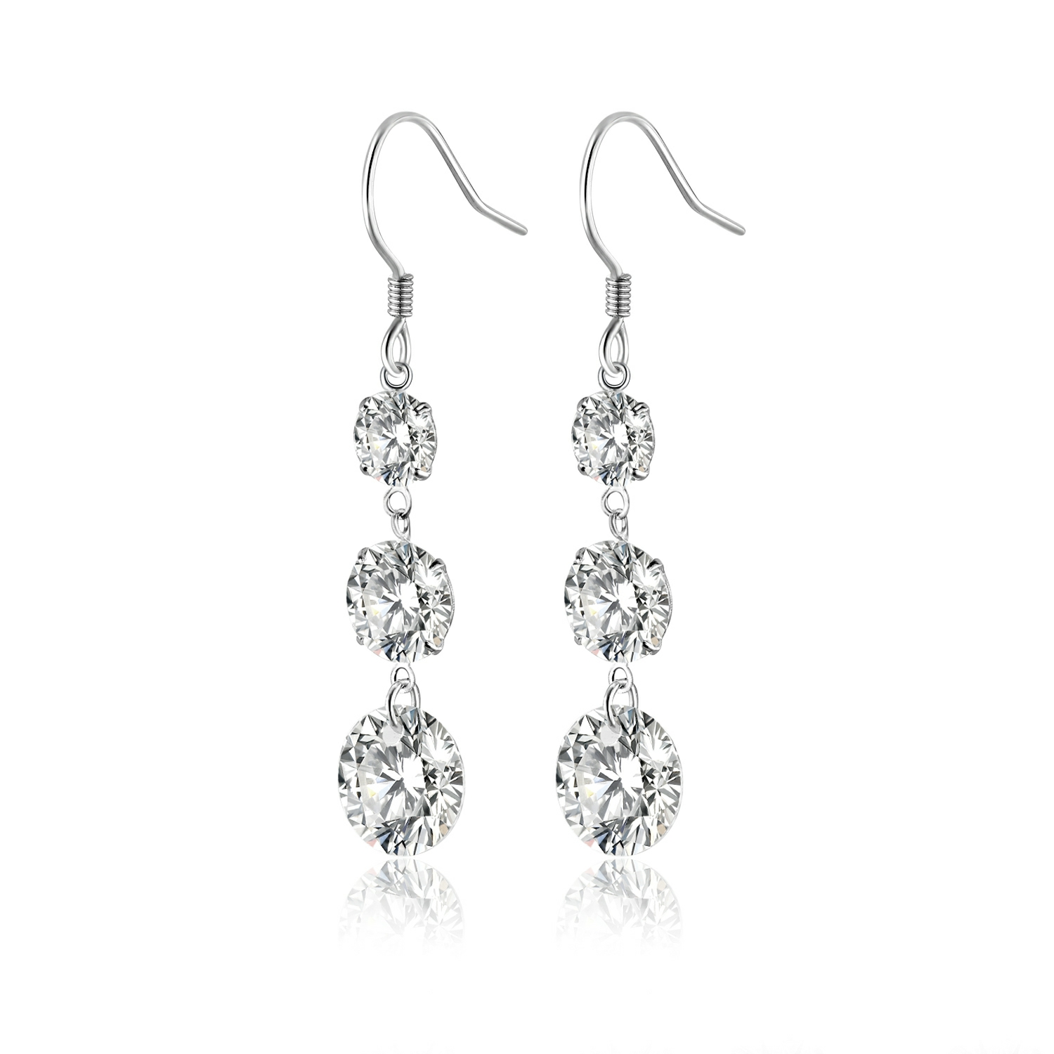 Top-quality Moissanite Luxury And Fashionable Light Luxury Jewelry Silver Stud Earrings