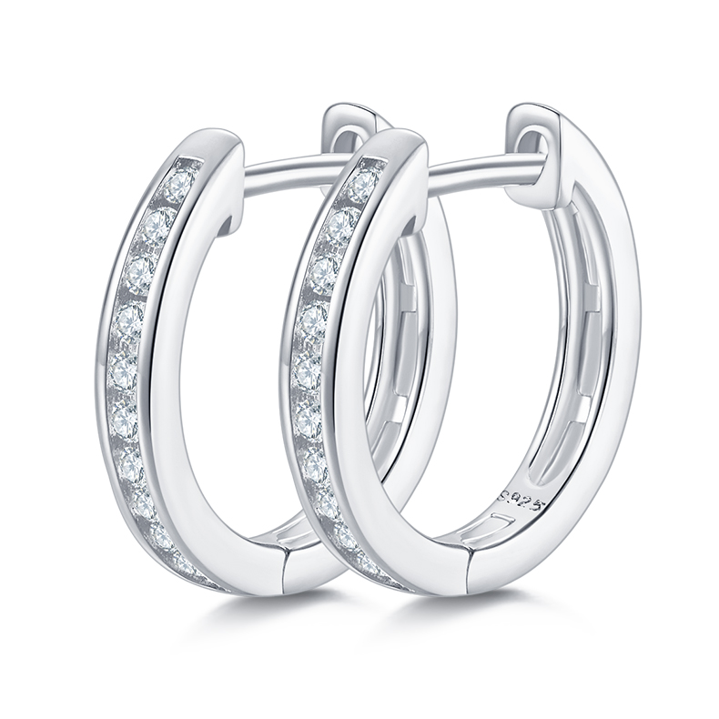Top-quality Moissanite Luxury And Fashionable Light Luxury Jewelry Silver Stud Earrings