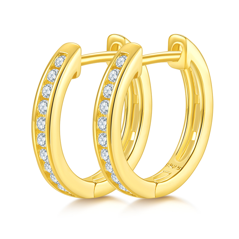Top-quality Moissanite Luxury And Fashionable Light Luxury Jewelry Silver Stud Earrings