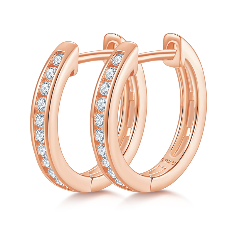 Top-quality Moissanite Luxury And Fashionable Light Luxury Jewelry Silver Stud Earrings