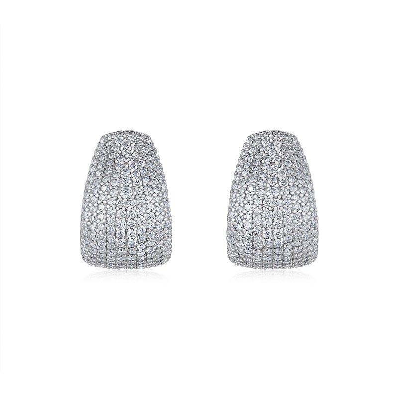 Top-quality Moissanite Luxury And Fashionable Light Luxury Jewelry Silver Stud Earrings