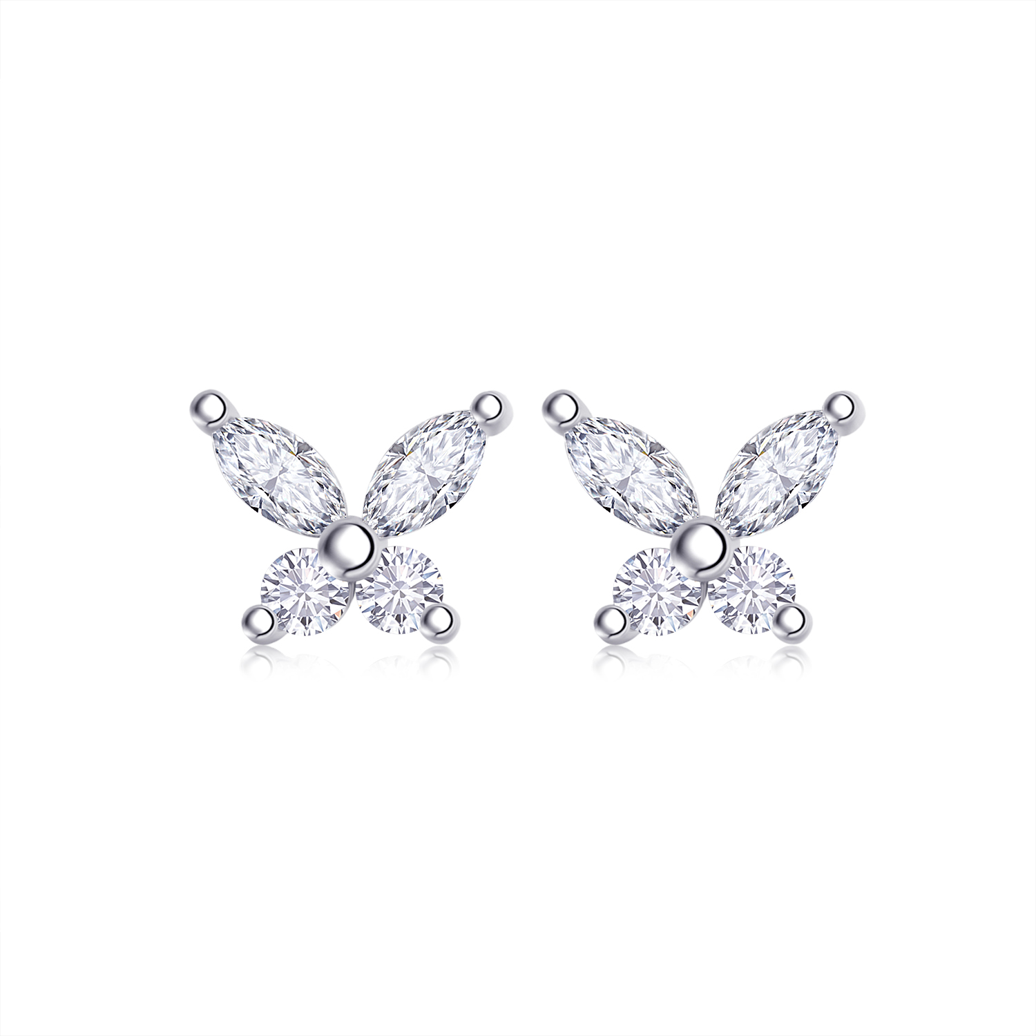 Top-quality Moissanite Luxury And Fashionable Light Luxury Jewelry Silver Stud Earrings