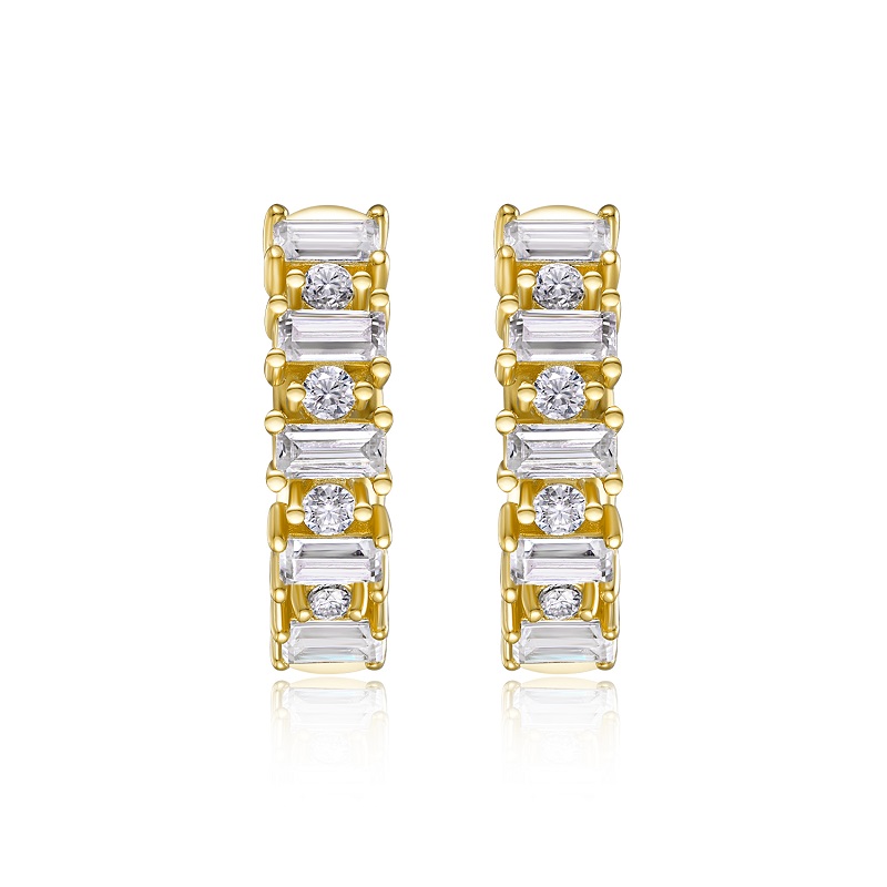 Boucles d'oreilles en argent Moissanite de luxe et à la mode, bijoux de luxe légers de qualité supérieure