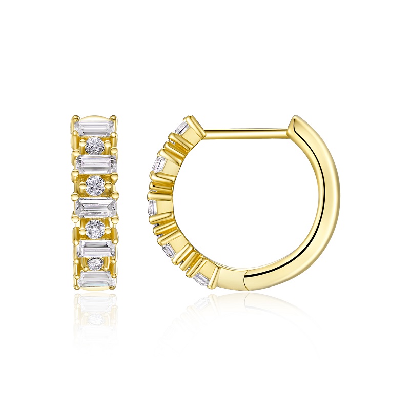 Boucles d'oreilles en argent Moissanite de luxe et à la mode, bijoux de luxe légers de qualité supérieure