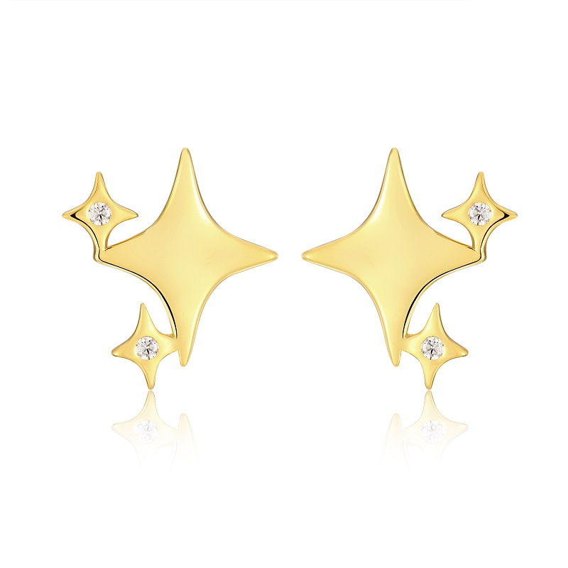 Top-quality Moissanite Luxury And Fashionable Light Luxury Jewelry Silver Stud Earrings