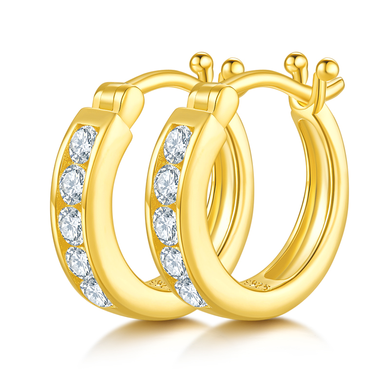 Top-quality Moissanite Luxury And Fashionable Light Luxury Jewelry Silver Stud Earrings