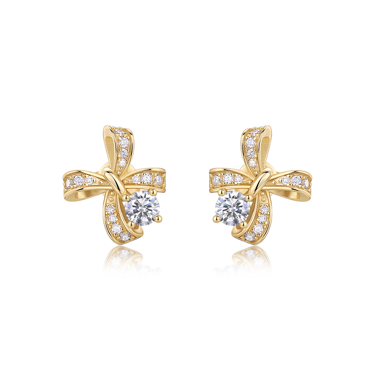Top-quality Moissanite Luxury And Fashionable Light Luxury Jewelry Silver Stud Earrings
