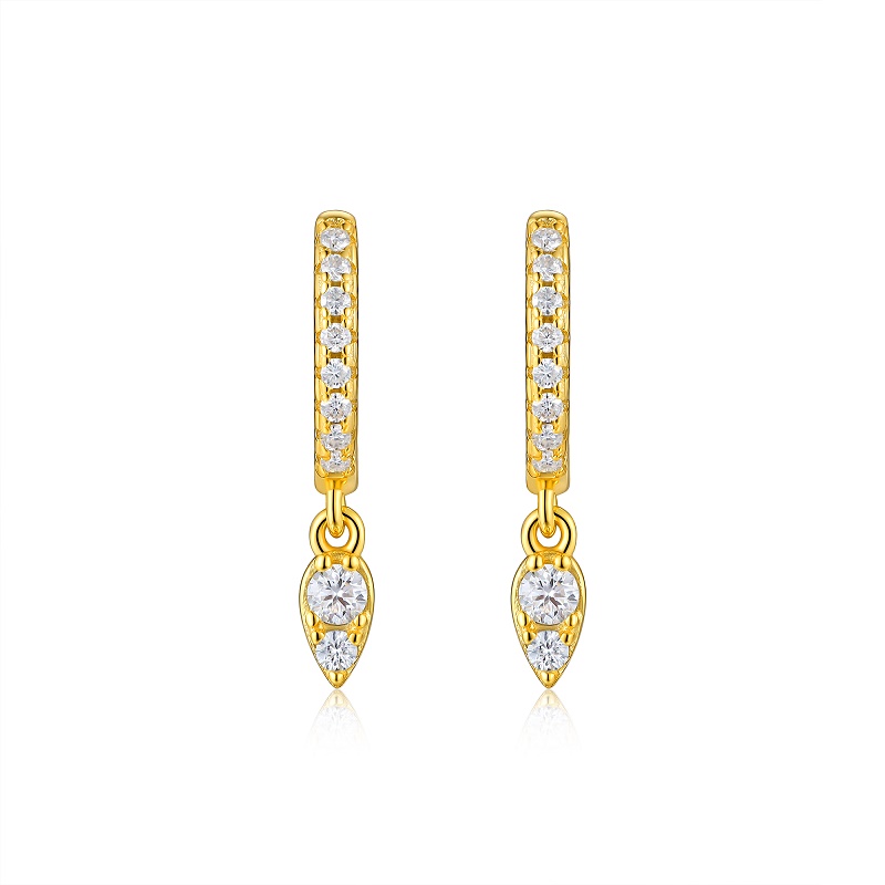 Top-quality Moissanite Luxury And Fashionable Light Luxury Jewelry Silver Stud Earrings