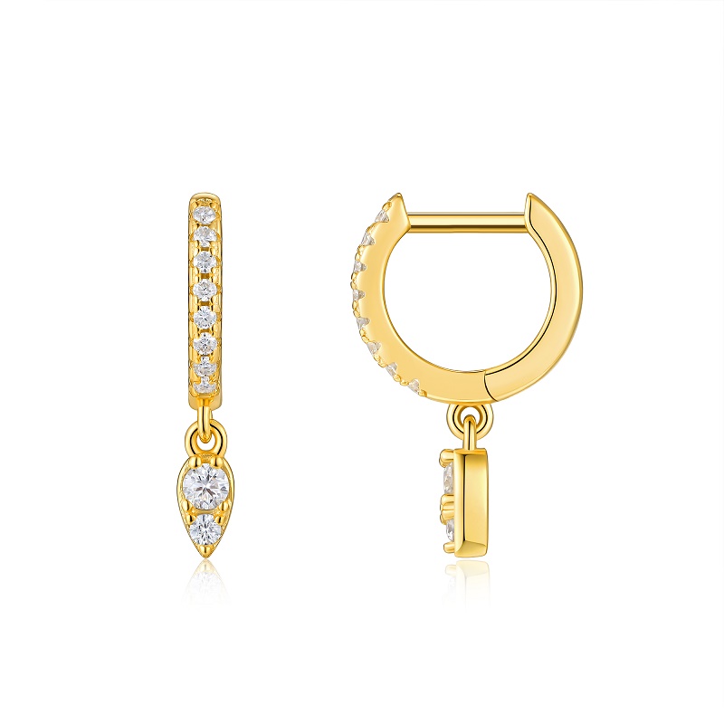 Top-quality Moissanite Luxury And Fashionable Light Luxury Jewelry Silver Stud Earrings