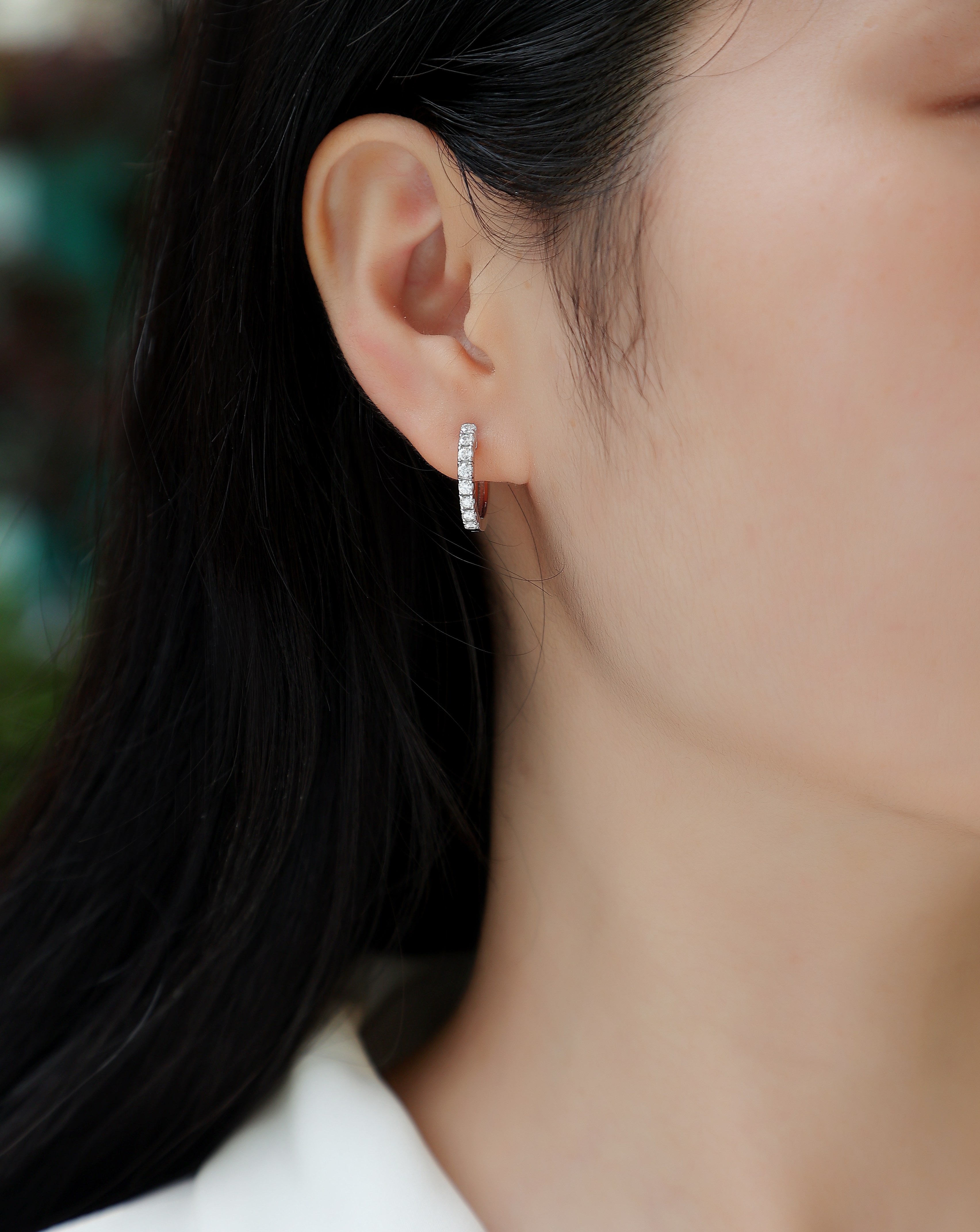 Top-quality Moissanite Luxury And Fashionable Light Luxury Jewelry Silver Stud Earrings