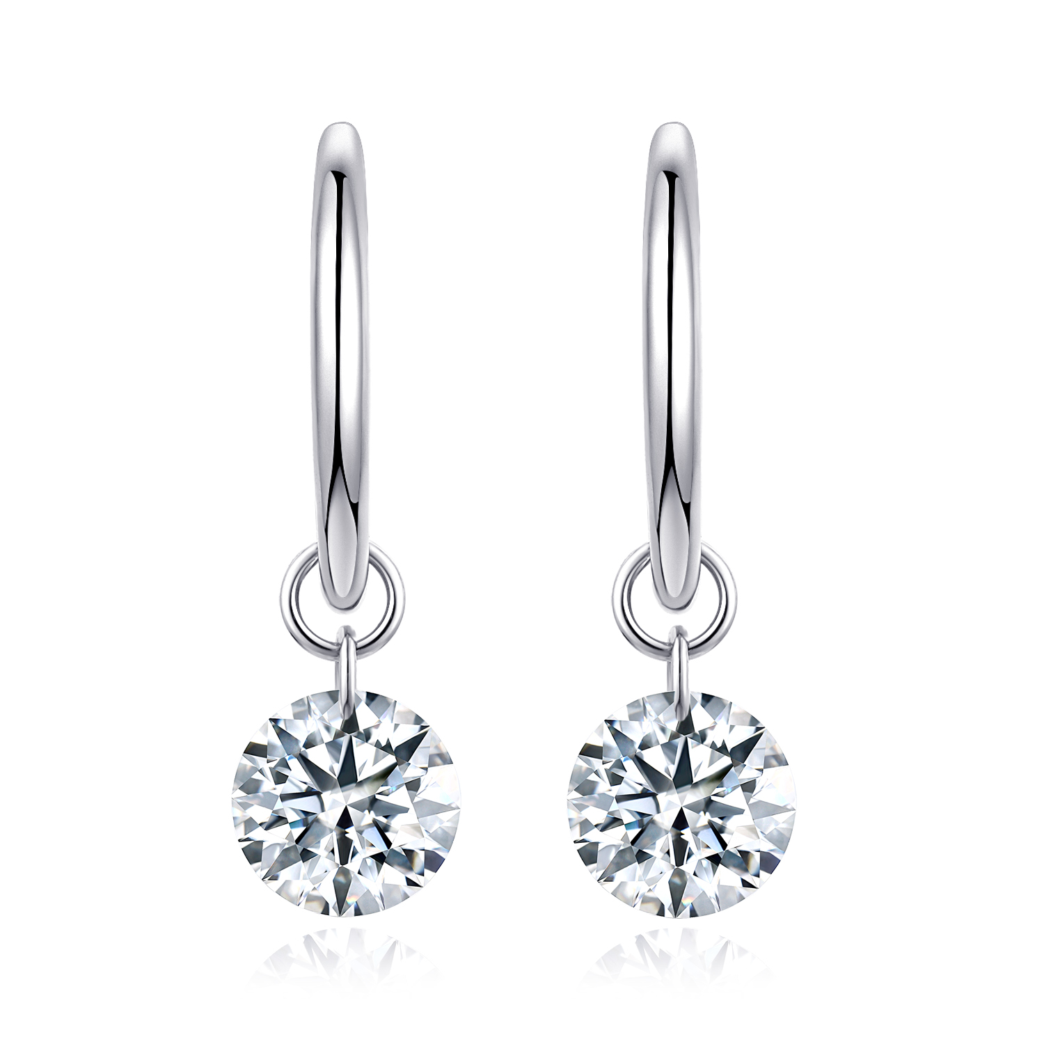 Top-quality Moissanite Luxury And Fashionable Light Luxury Jewelry Silver Stud Earrings