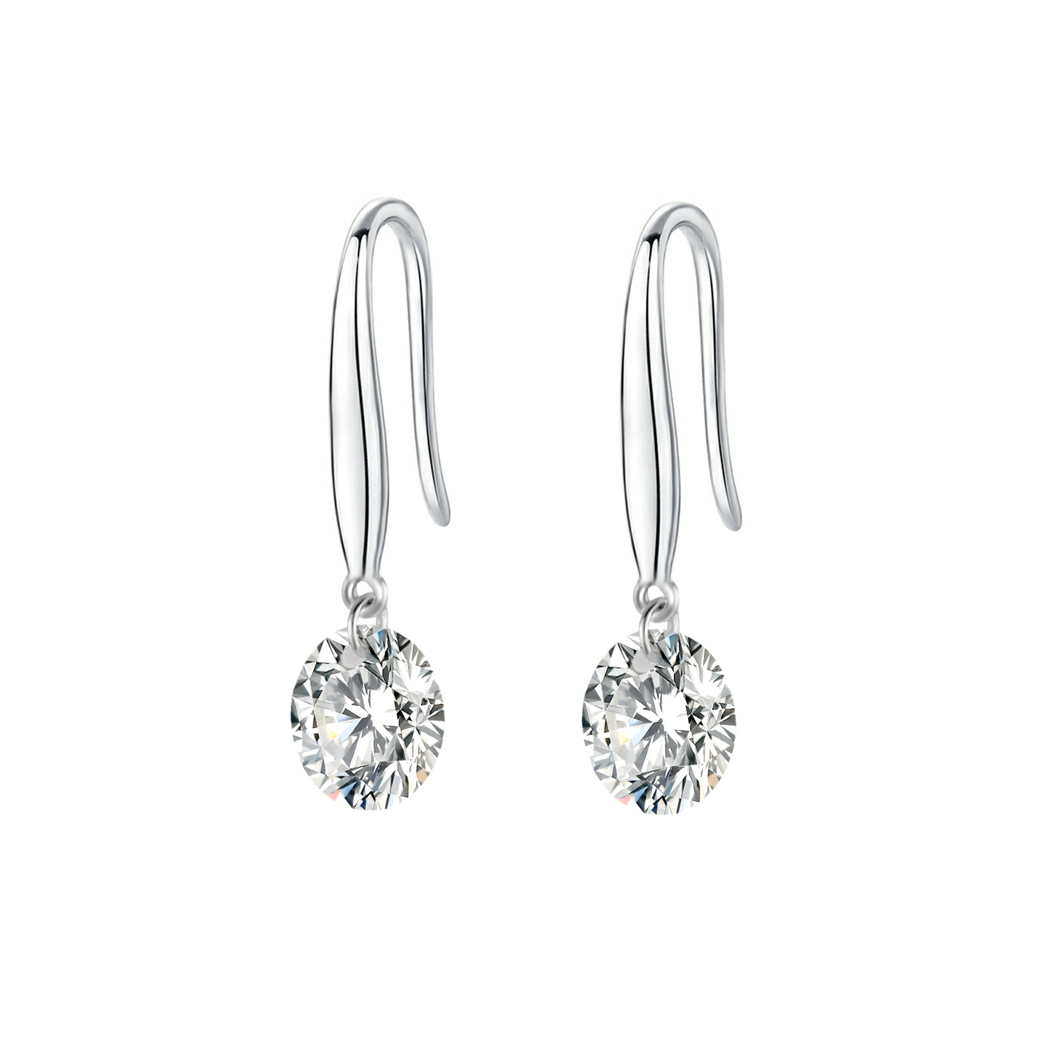 Top-quality Moissanite Luxury And Fashionable Light Luxury Jewelry Silver Stud Earrings