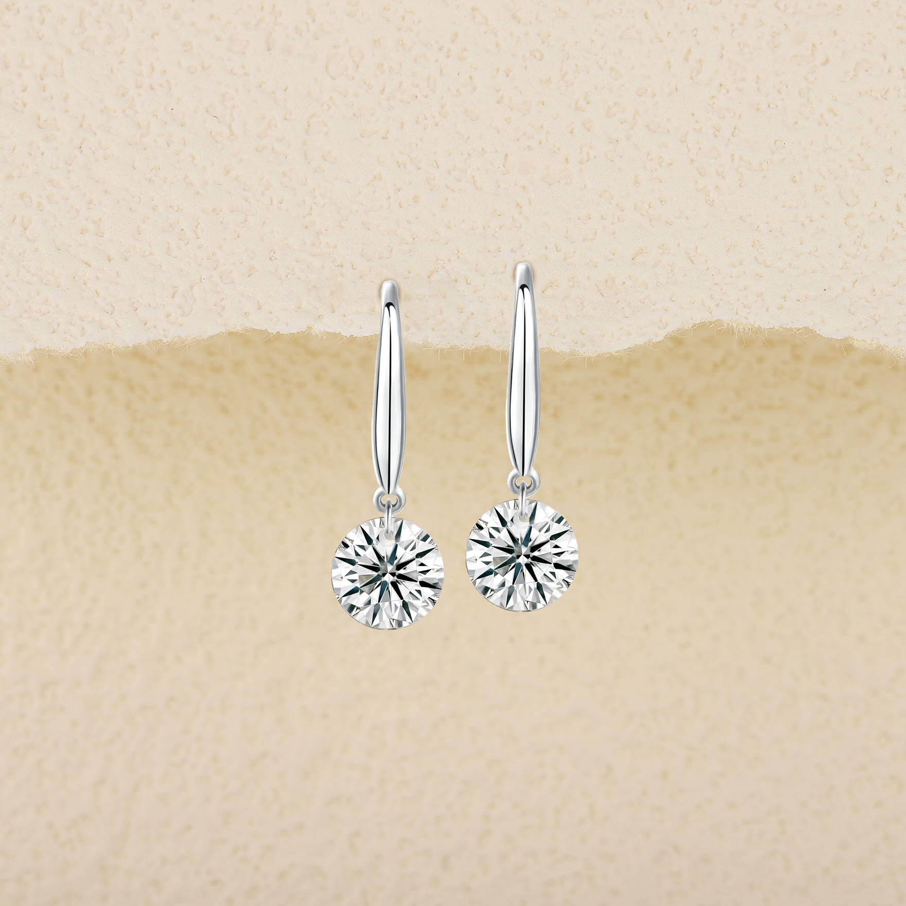 Top-quality Moissanite Luxury And Fashionable Light Luxury Jewelry Silver Stud Earrings