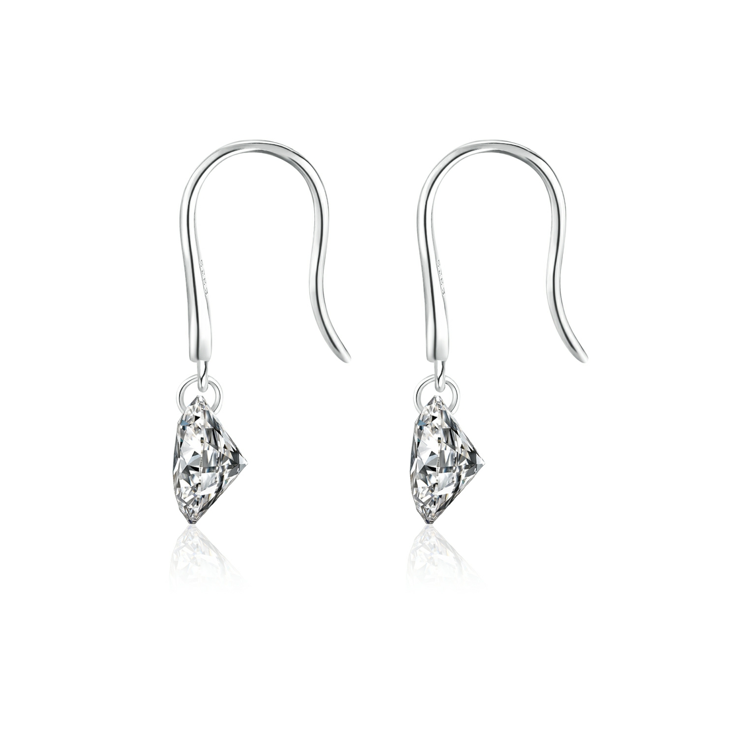 Top-quality Moissanite Luxury And Fashionable Light Luxury Jewelry Silver Stud Earrings