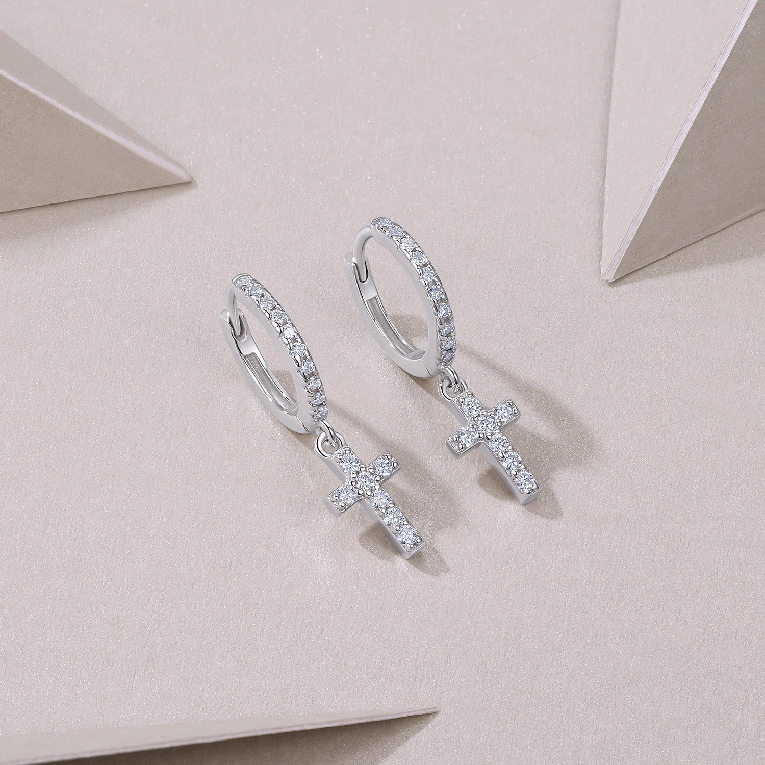 Top-quality Moissanite Luxury And Fashionable Light Luxury Jewelry Silver Stud Earrings