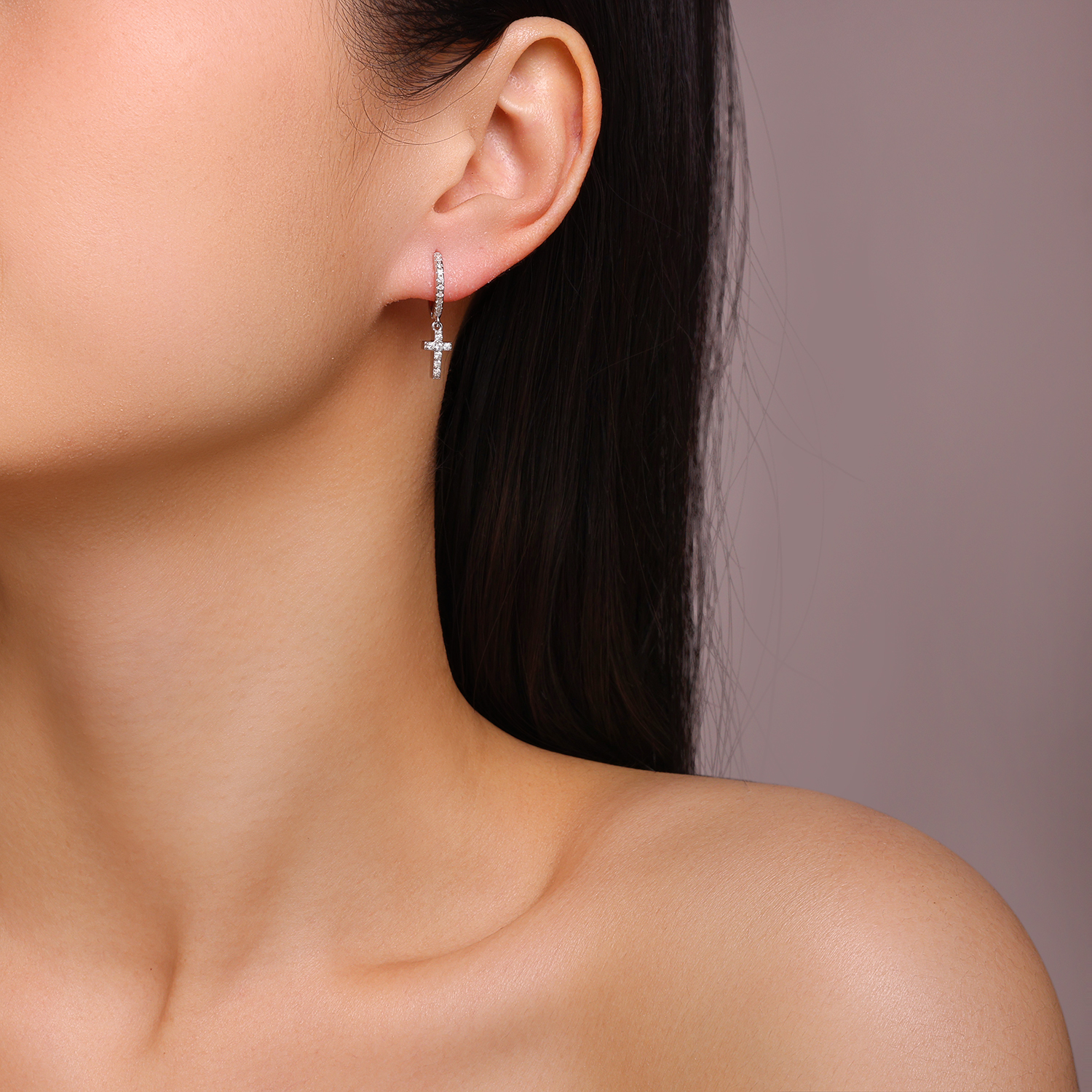 Top-quality Moissanite Luxury And Fashionable Light Luxury Jewelry Silver Stud Earrings