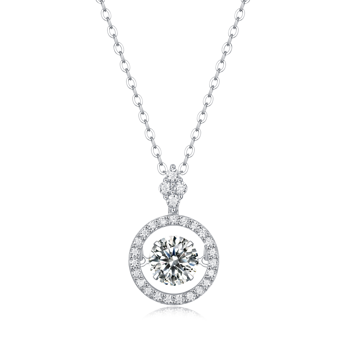 Touch - A Fashionable And Trendy Necklace Pendant Set With 1-carat Top-quality Moissanite