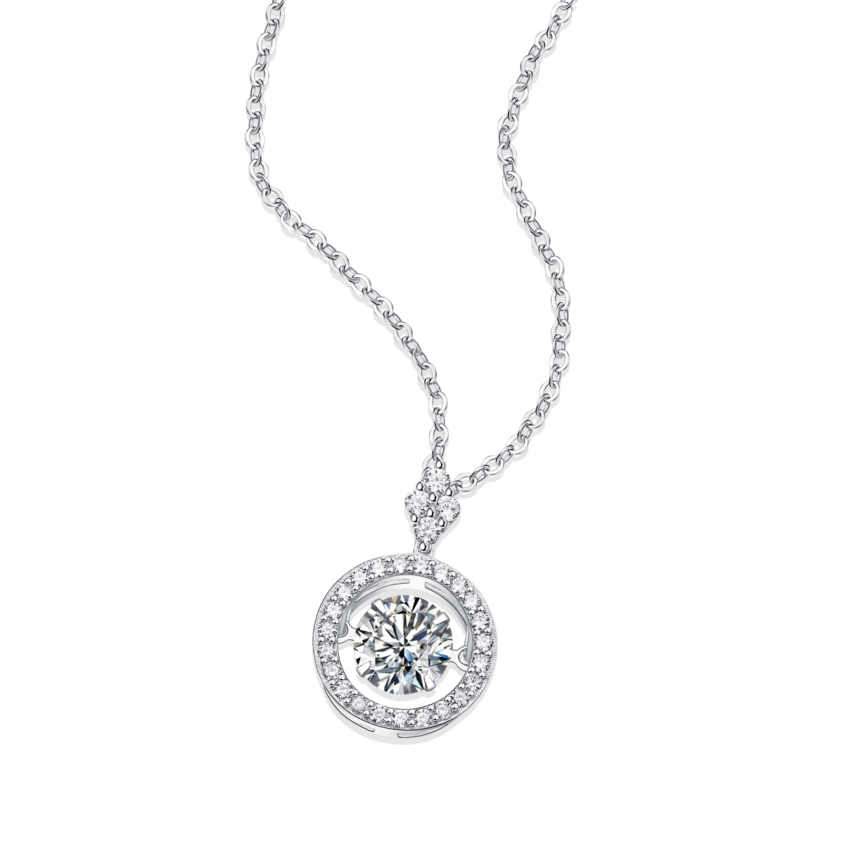 Touch - A Fashionable And Trendy Necklace Pendant Set With 1-carat Top-quality Moissanite