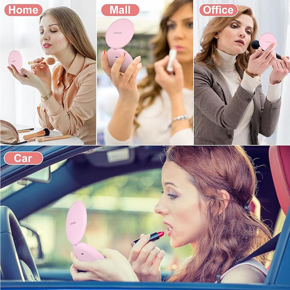 Travel Makeup Mirror With LED Light, Magnifying Mirror With Light Perfect Wife Birthday