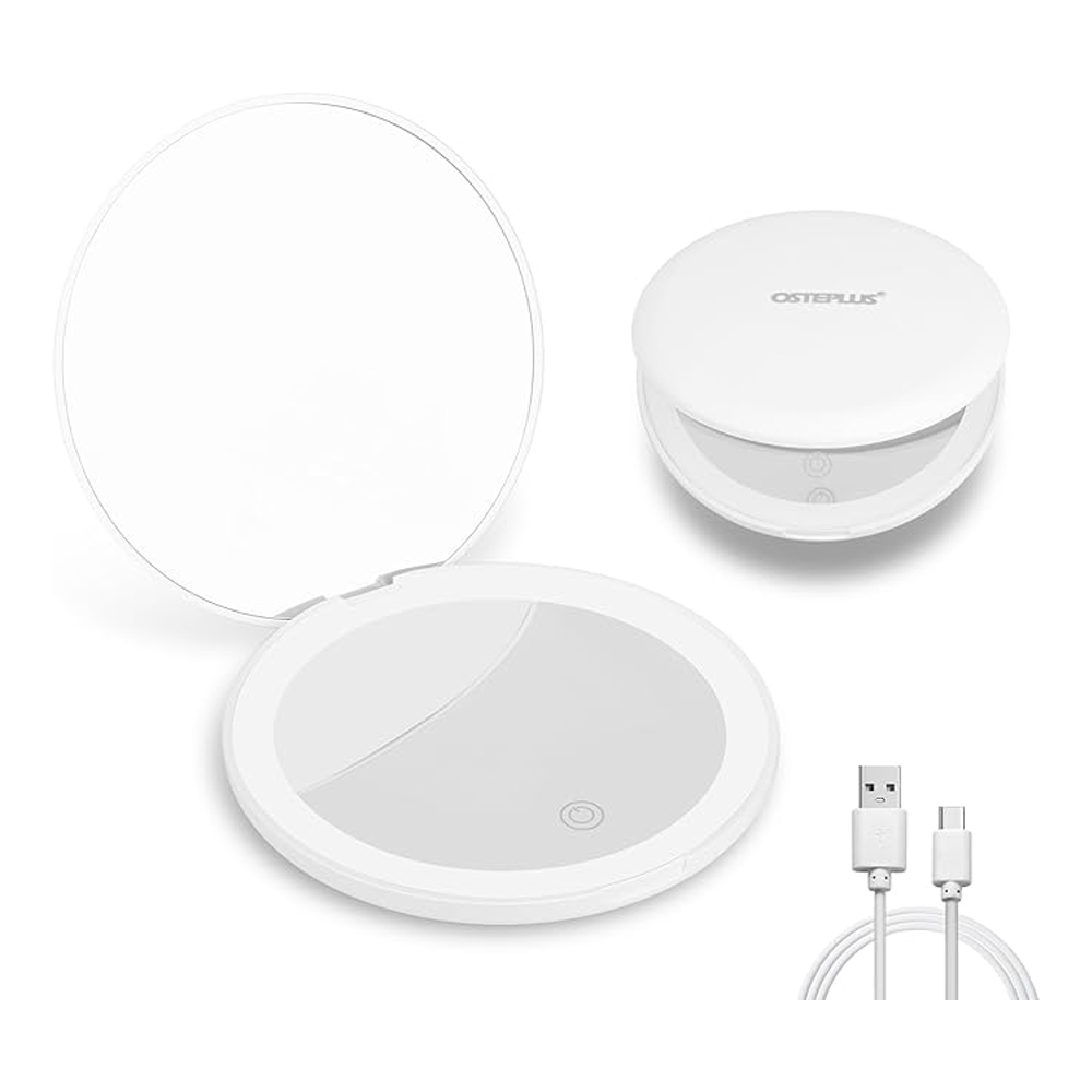 Travel Makeup Mirror With LED Light, Magnifying Mirror With Light Perfect Wife Birthday