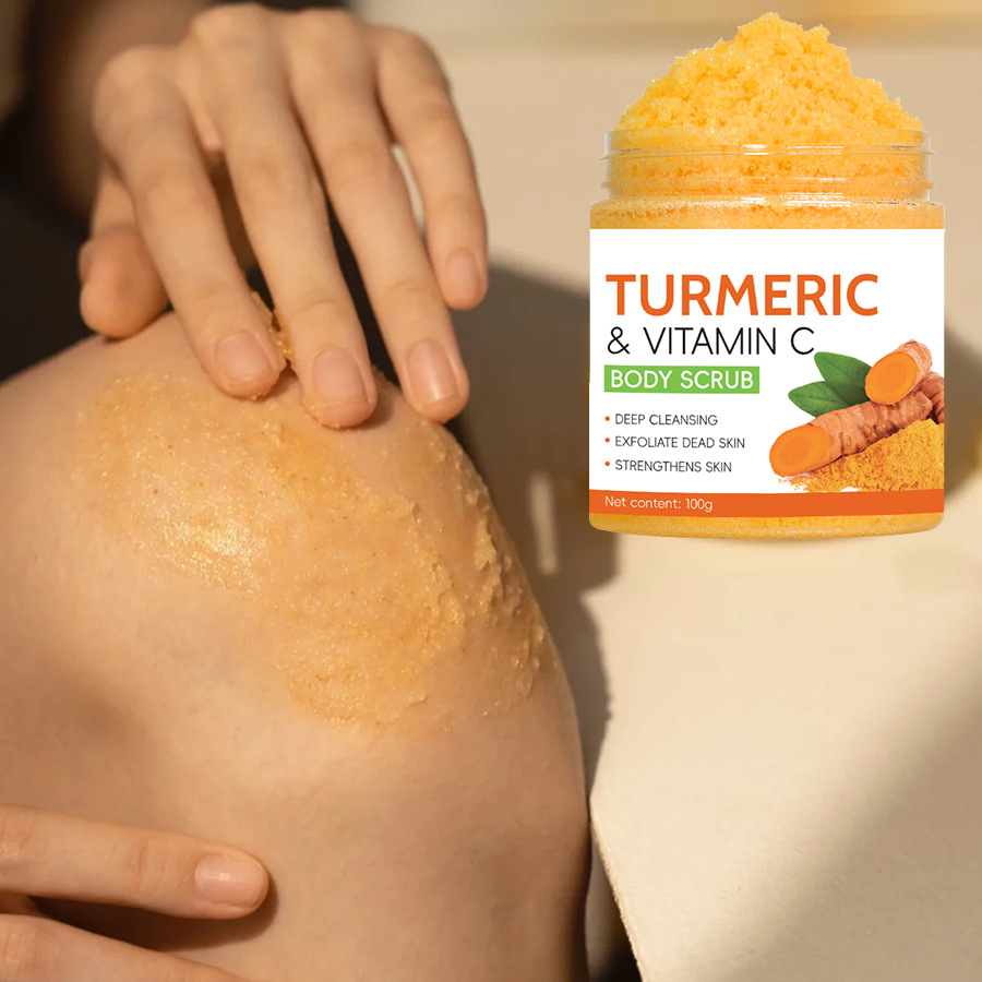 Turmeric Body Cleanser Facial Scrub Cleansing Oil Control Blackhead Remover Shrink Pores