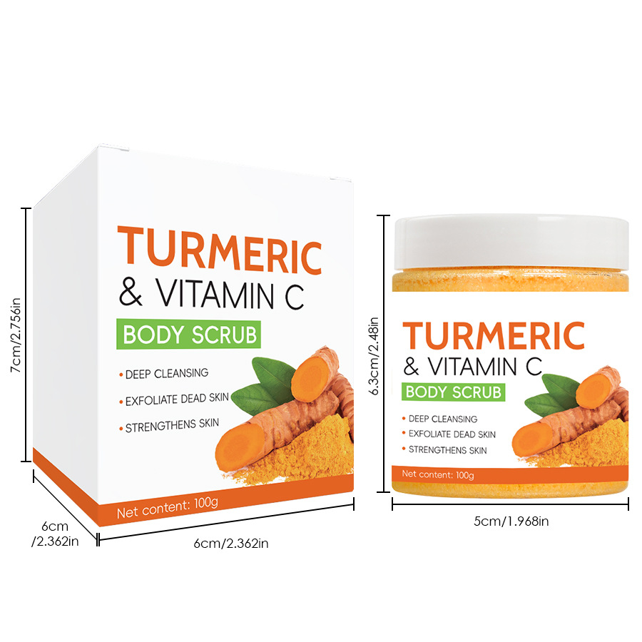 Turmeric Body Cleanser Facial Scrub Cleansing Oil Control Blackhead Remover Shrink Pores