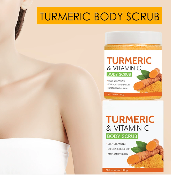 Turmeric Body Cleanser Facial Scrub Cleansing Oil Control Blackhead Remover Shrink Pores