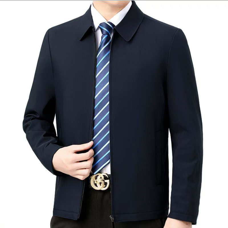 Turn-down Collar Business-casual Jacket For Middle-aged Men