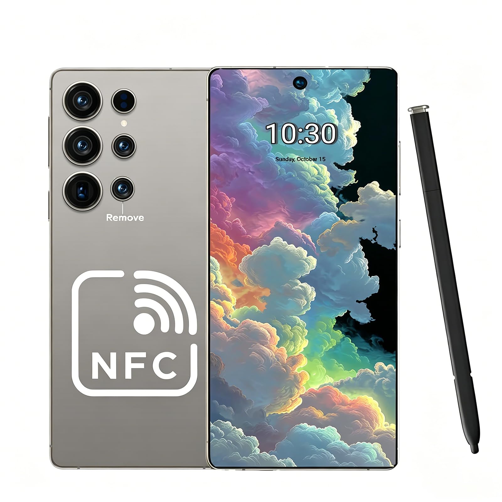 Ultra Unlocked Phone With NFC, 12-512GBSmartphone,8000mAh,6.9in HD Screen,Android 15 Cell