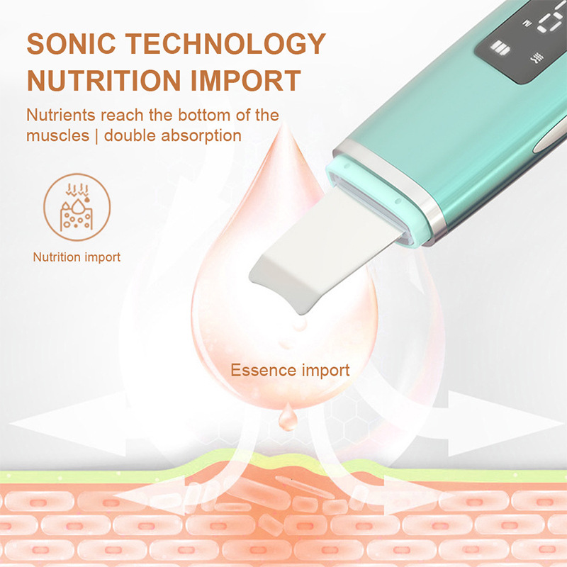 Ultrasonic Vibration Blackhead Remover Deep Cleansing Face Scrubber Pore Cleaner Lifting