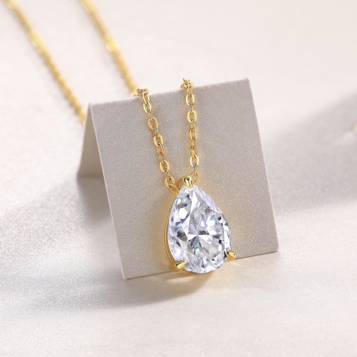 Under The Moon - A Fashionable And Trendy Necklace Pendant Set With Pear-shaped