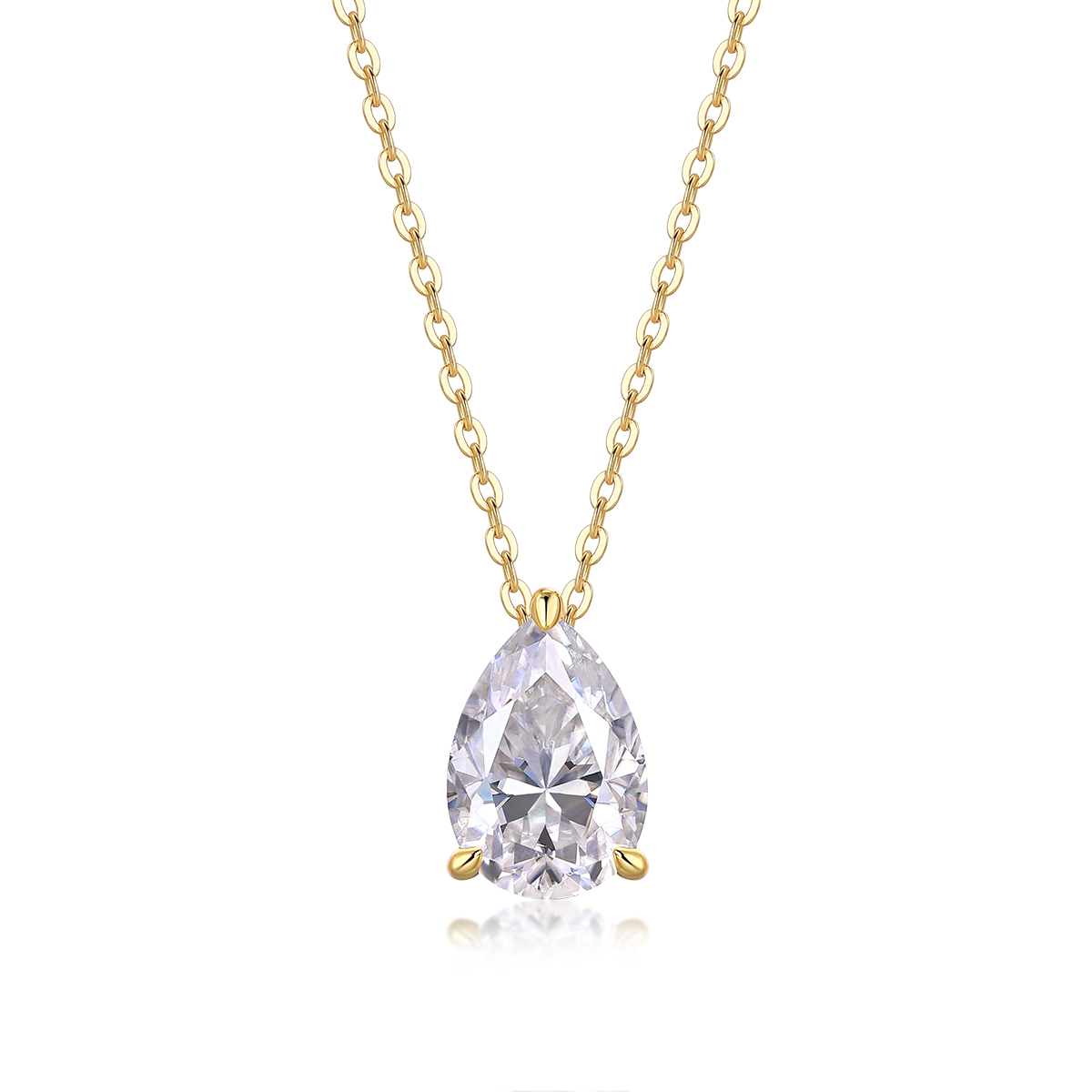 Under The Moon - A Fashionable And Trendy Necklace Pendant Set With Pear-shaped