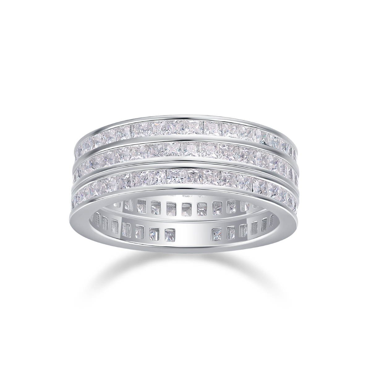 Unrestrained Growth - A Wedding Ring Set With Top-quality Moissanite Silver And