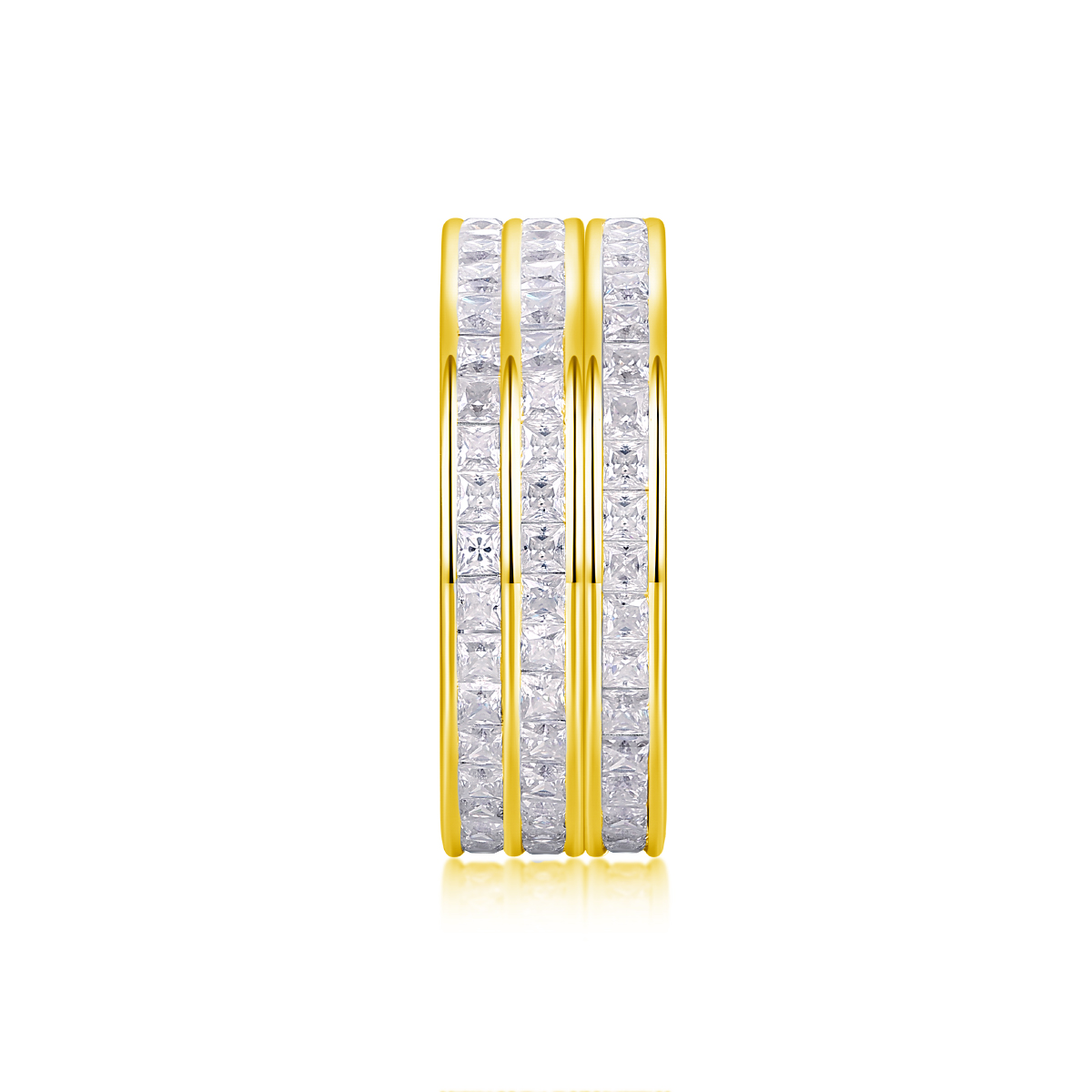 Unrestrained Growth - A Wedding Ring Set With Top-quality Moissanite Silver And