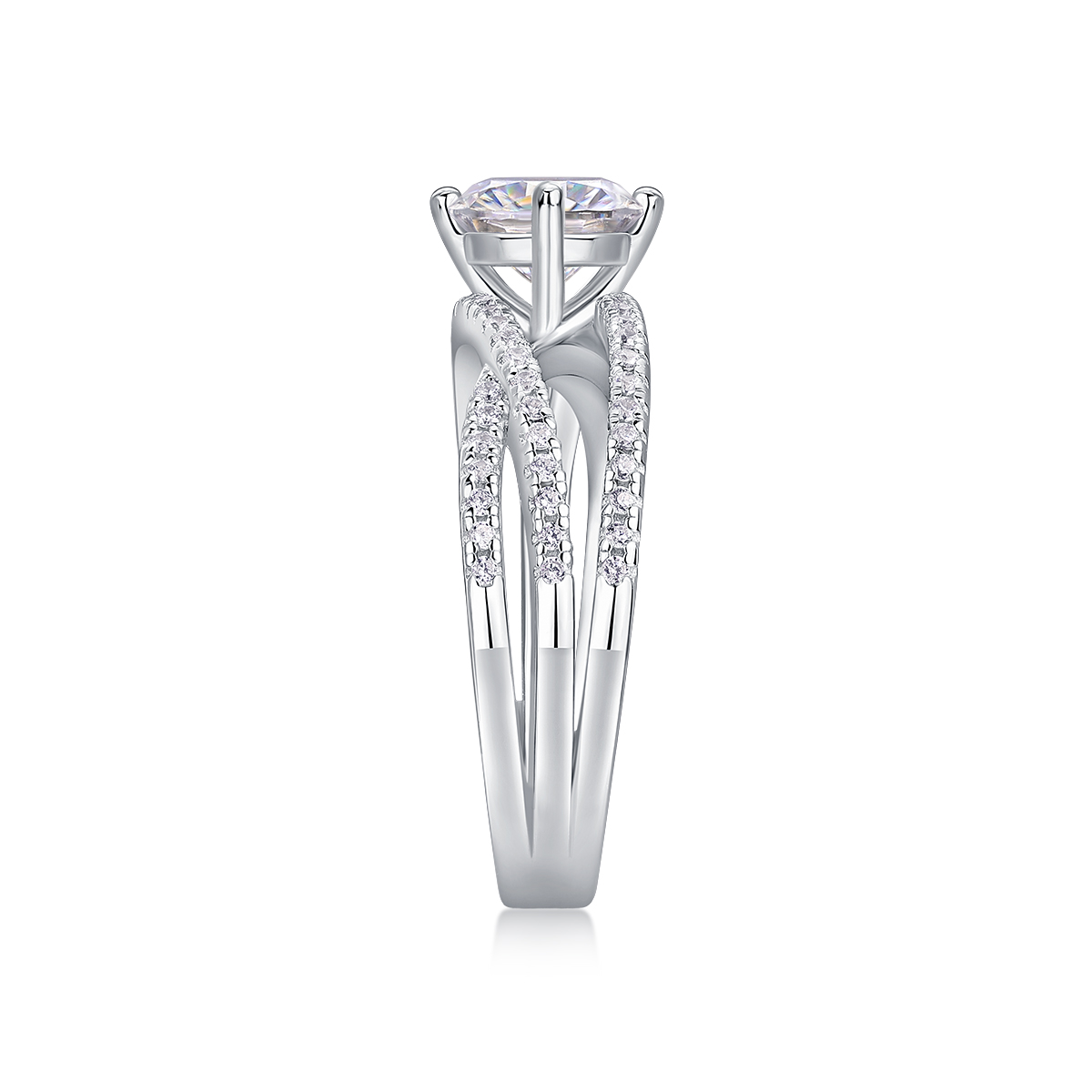 Immaginazione sfrenata: una fede nuziale con diamante in argento Moissanite di alta qualità da 1 carato