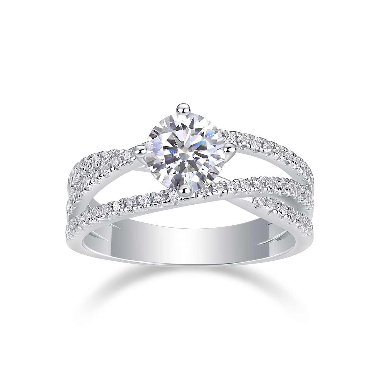 Immaginazione sfrenata: una fede nuziale con diamante in argento Moissanite di alta qualità da 1 carato