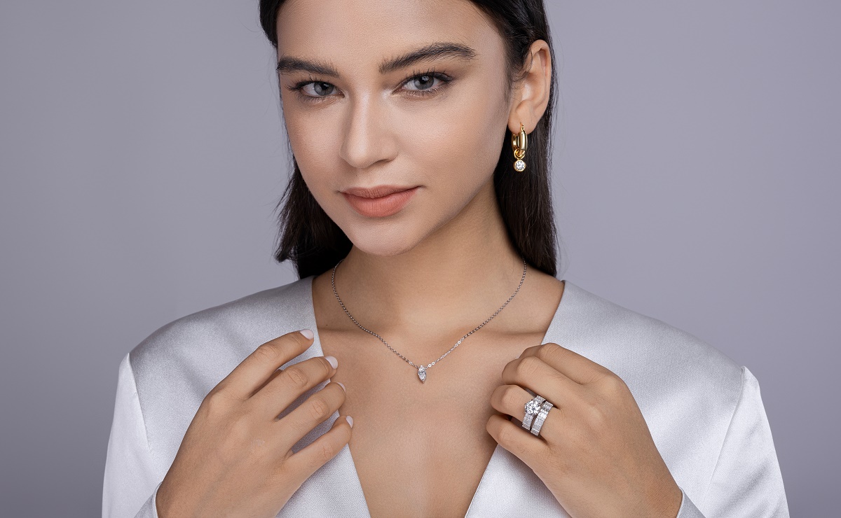 Vanilla - Set With 3-carat Top-quality Moissanite Silver And Gold-plated Diamond Wedding