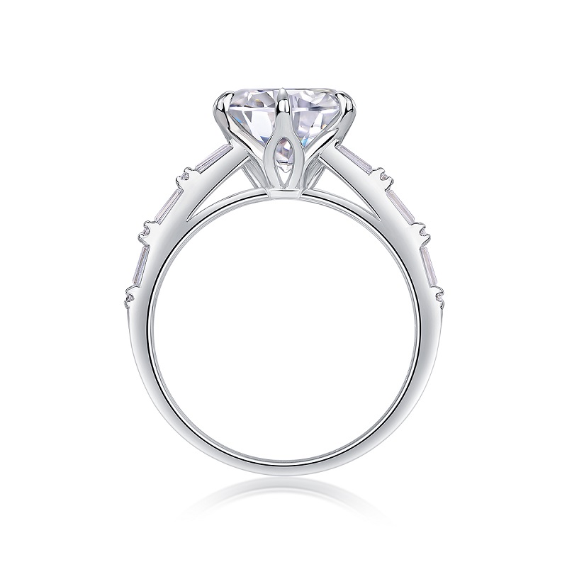 Vanilla - Set With 3-carat Top-quality Moissanite Silver And Gold-plated Diamond Wedding