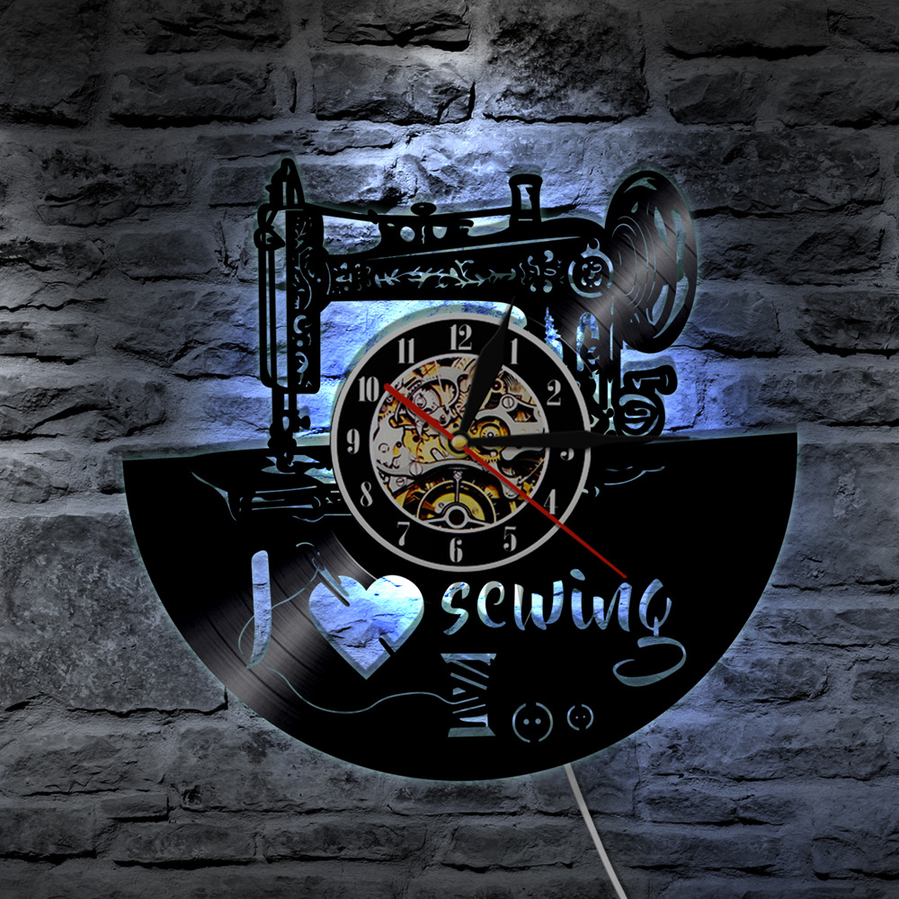 Vinyl-Schallplatten-Wanduhr