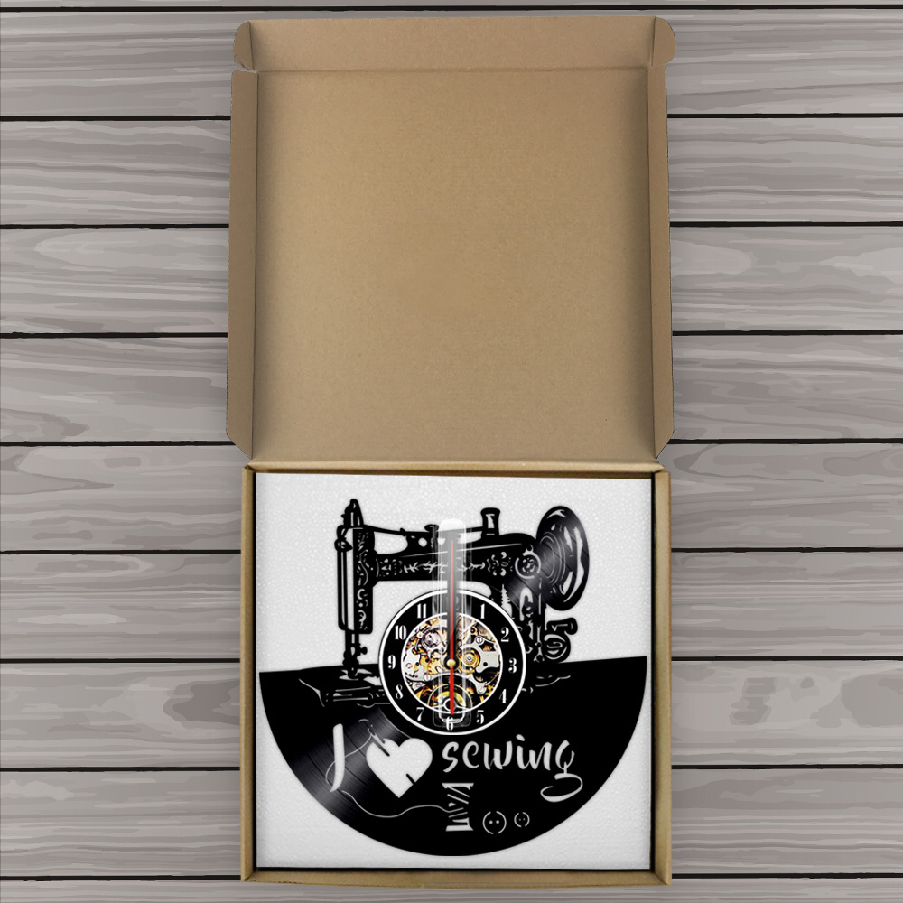 Vinyl-Schallplatten-Wanduhr